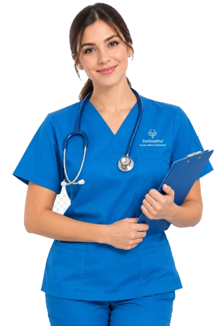 An at-home nursing assistant from Grupo Médico Delihealth’s